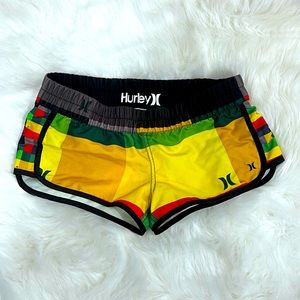 Hurley boardshorts, ladies size S. Short, low-riding.